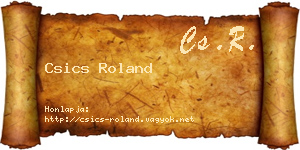 Csics Roland névjegykártya