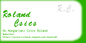 roland csics business card